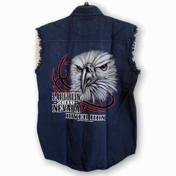 2010 Biker’s Club Laughlin 28th River Run shirt Men’s Size M Medium Bike Biker - Picture 1 of 7